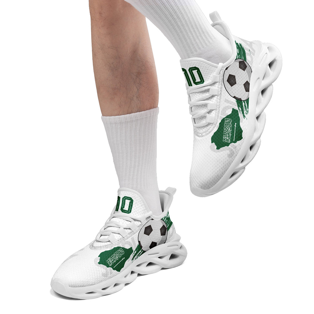Custom Saudi Arabia 2026 World Cup Sneakers DIY Country Flag Running Shoes Lightweight Sport Shoes Gift for Football Fans Personalized Team Name and Logo FN003-F009078-5