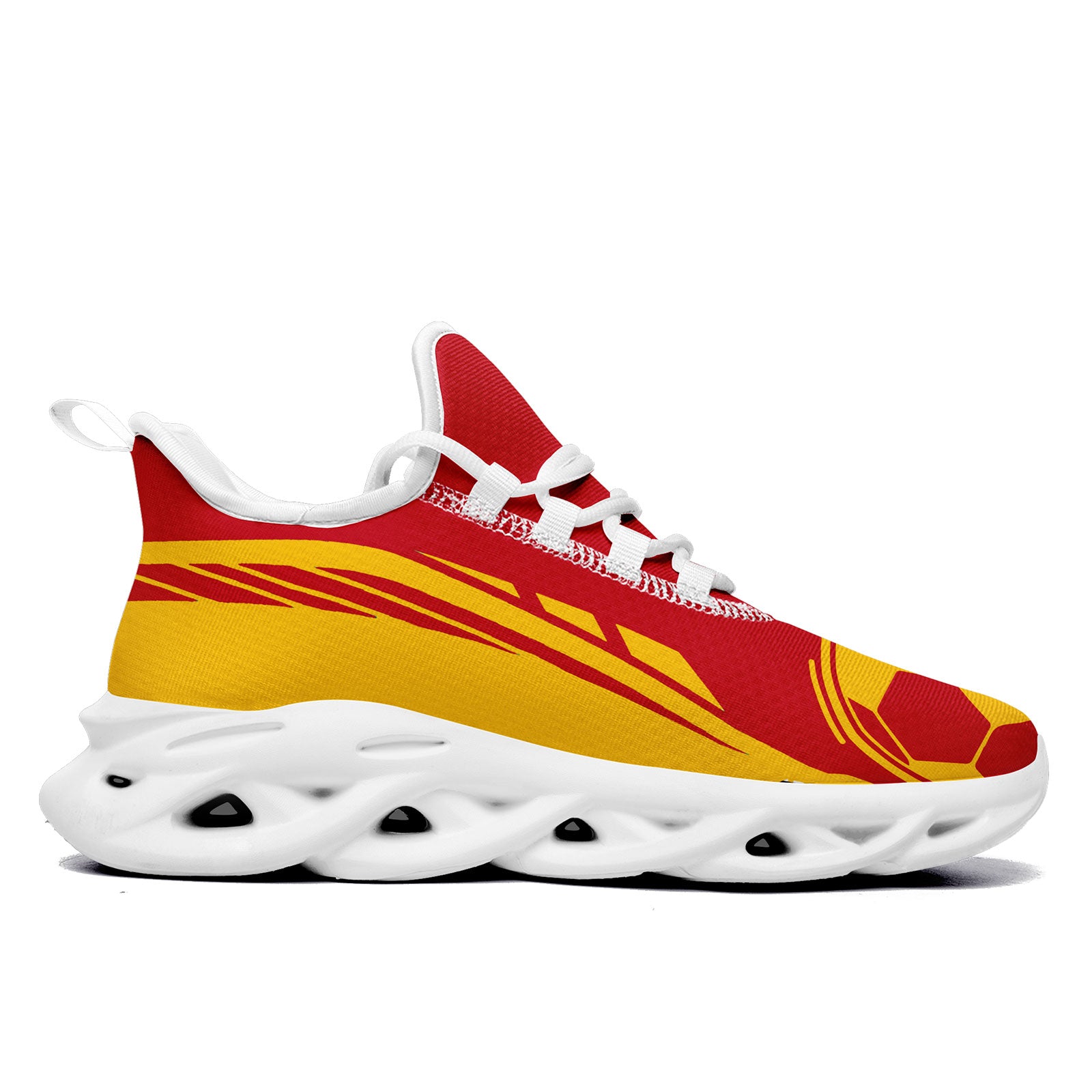 Custom Spain 2026 World Cup Sneakers DIY Country Flag Running Shoes Lightweight Sport Shoes Gift for Football Fans Personalized Team Name and Logo FN003-F025036-6