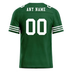 Custom Green White Striped Sleeves Personalized Authentic Football Jersey FBJ02-D06036
