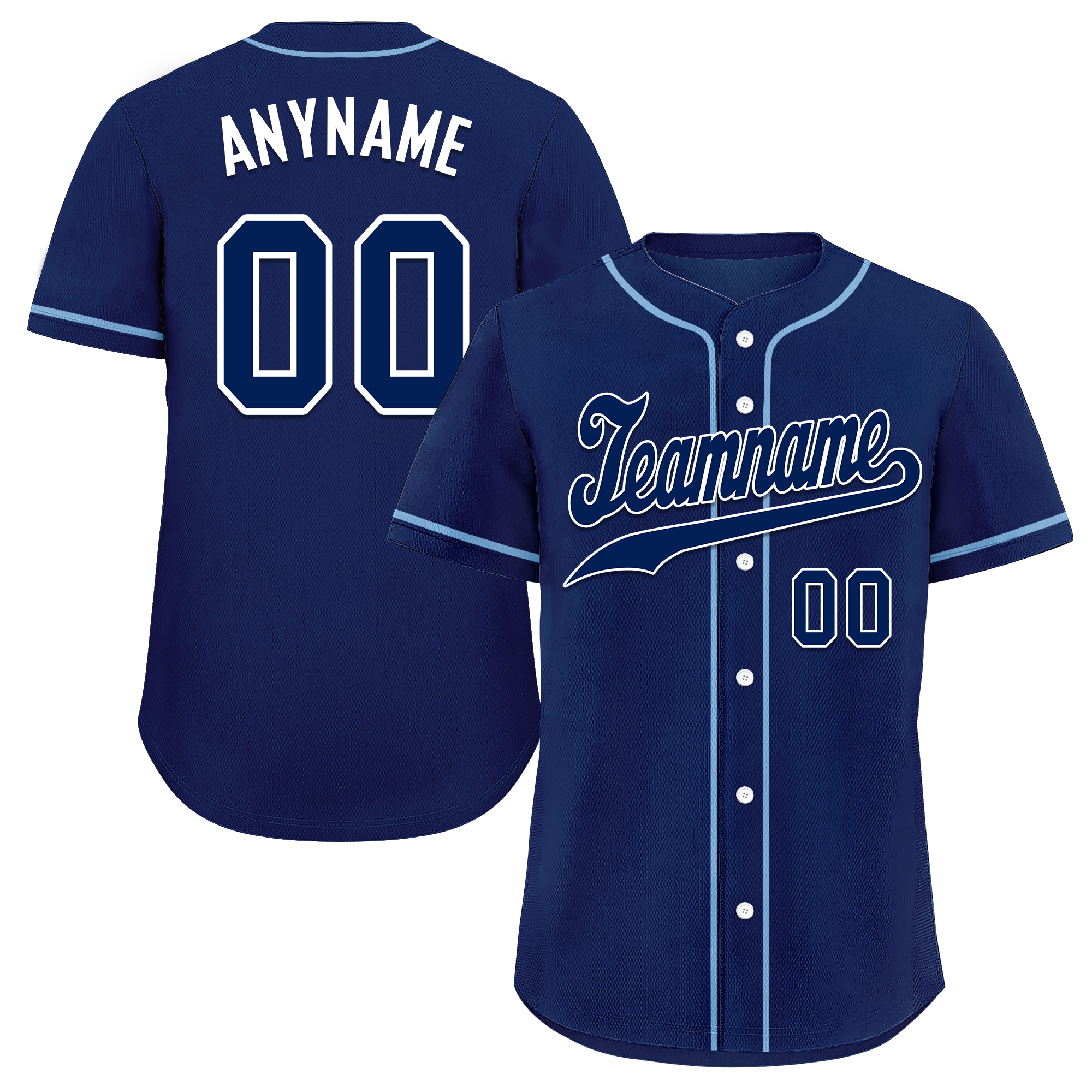 Custom Blue Classic Style Blue Personalized Authentic Baseball Jersey BSBJ01-bd0fa0c