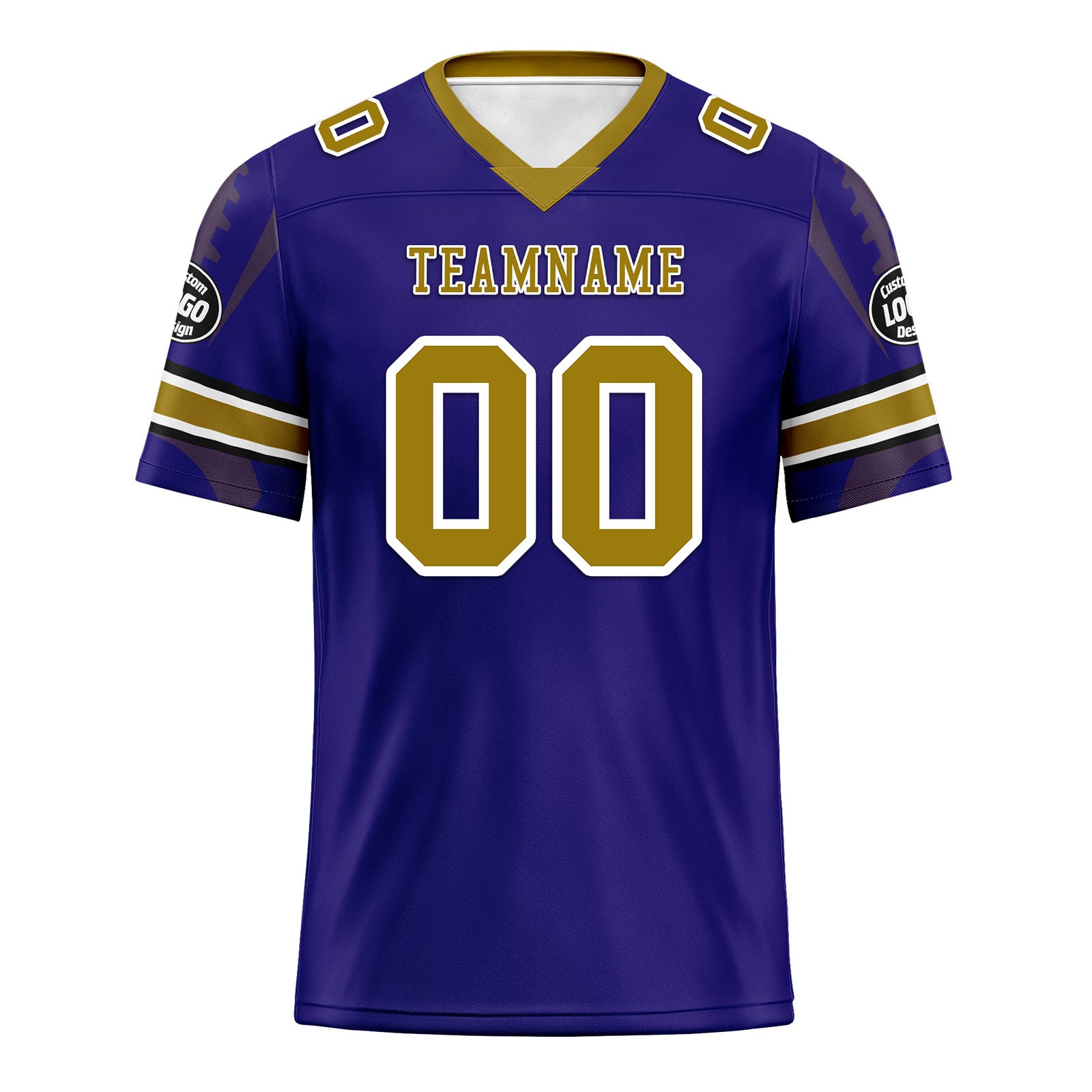Custom Purple Baltimore Personalized Authentic Football Jersey FBJ02-D025033-4