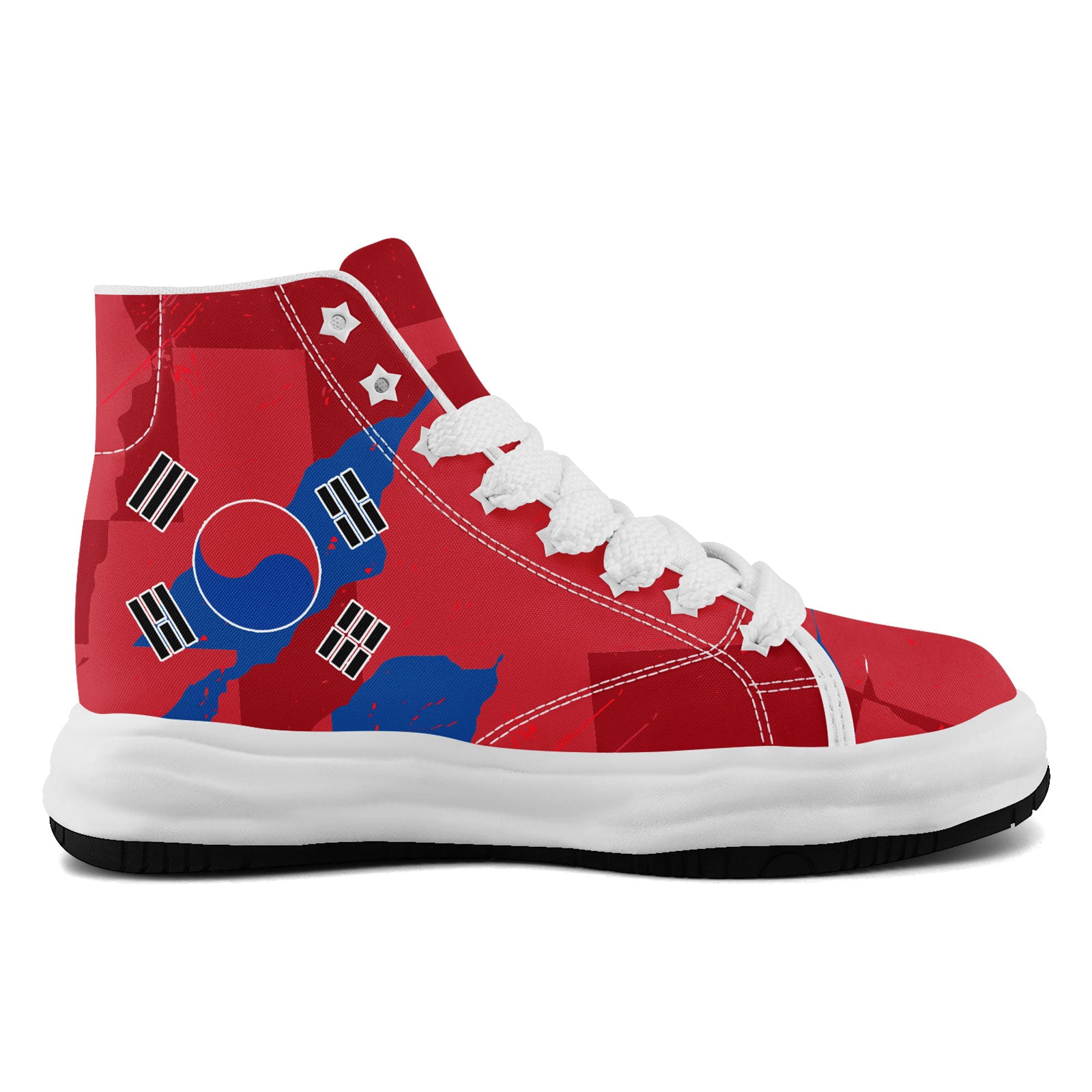 Custom South Korea 2026 World Cup Sneakers DIY Country Flag Running Shoes Lightweight Sport Shoes Gift for Football Fans Personalized Team Name and Logo FN039-F009106-1