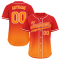 Custom Red Orange Fade Fashion Personalized Authentic Baseball Jersey BSBJ01-D0a70df