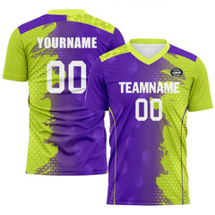 Custom Purple Green Soccer Sets Jersey Personalized SCJ101-D020210-4