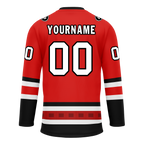 Custom Red Black Personalized Hockey Jersey HCKJ01-D0a700a