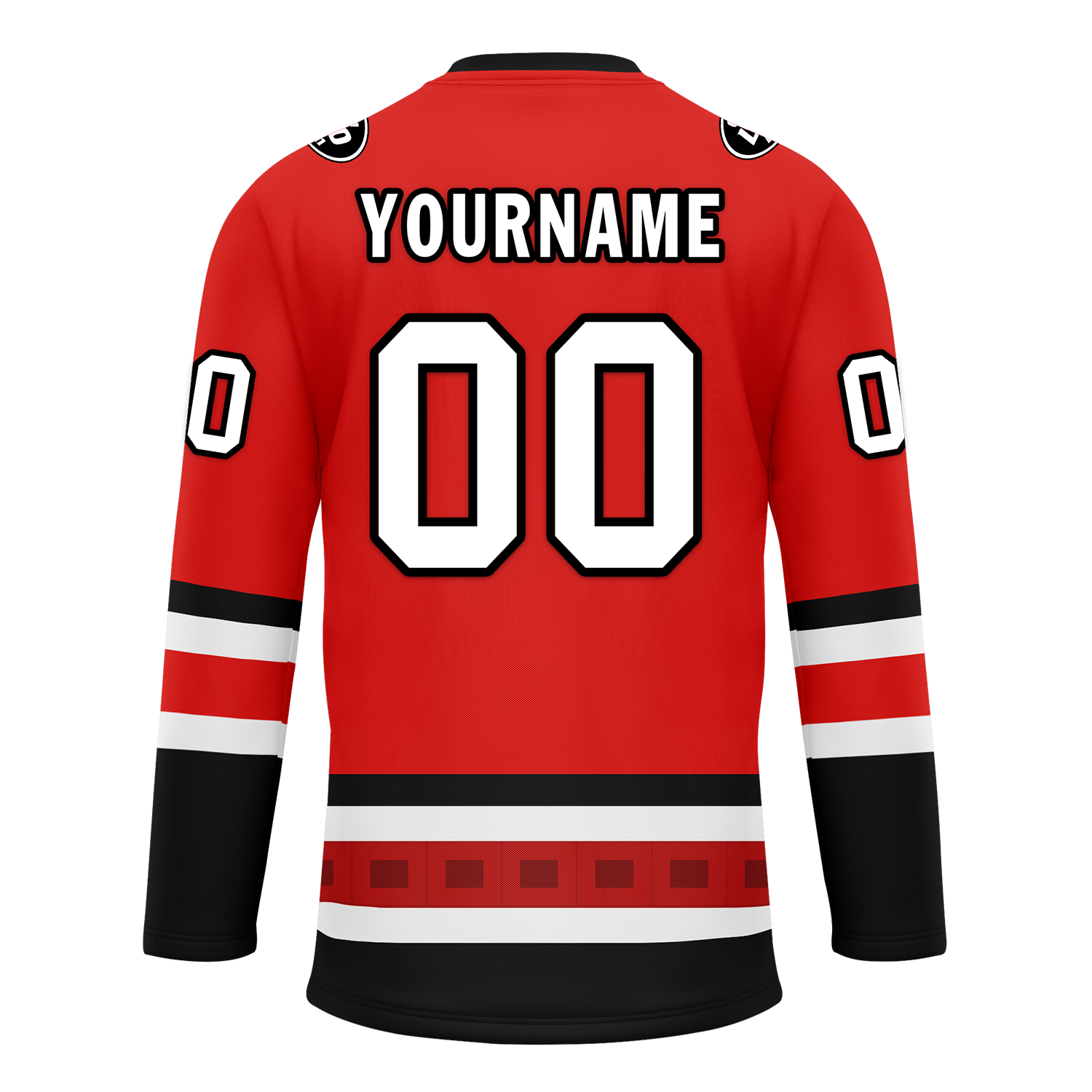 Custom Red Black Personalized Hockey Jersey HCKJ01-D0a700a