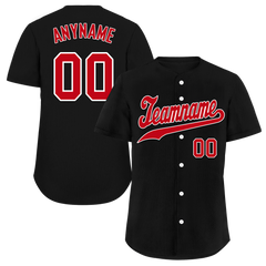 Custom Black Classic Style Red Personalized Authentic Baseball Jersey BSBJ01-bd0faae