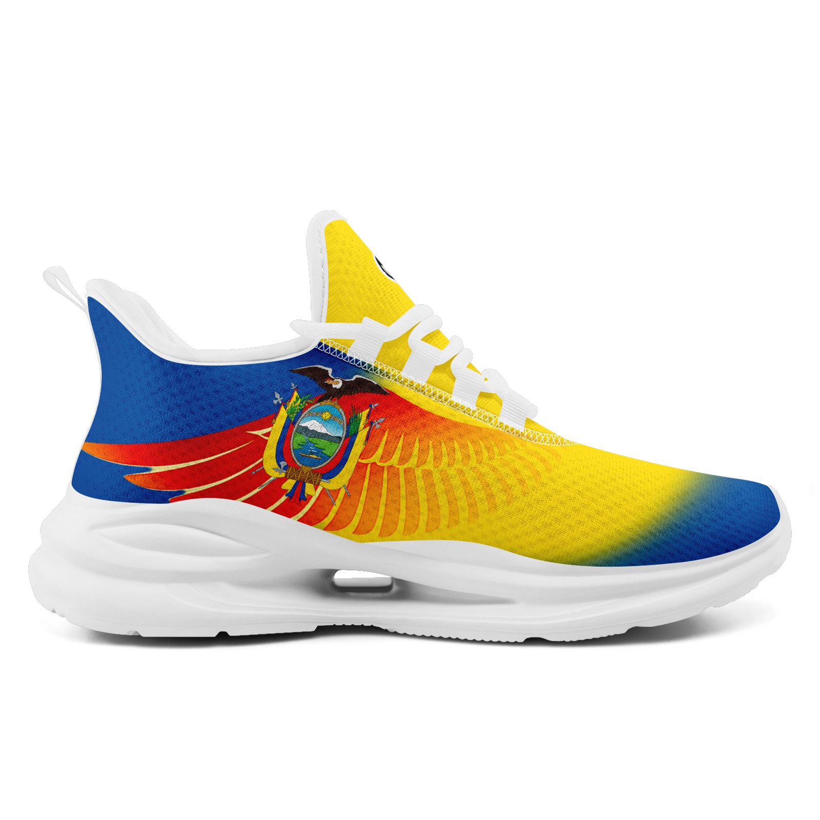 Custom Ecuador 2026 World Cup Sneakers DIY Country Flag Running Shoes Lightweight Sport Shoes Gift for Football Fans Personalized Team Name and Logo FN079-F009088-2