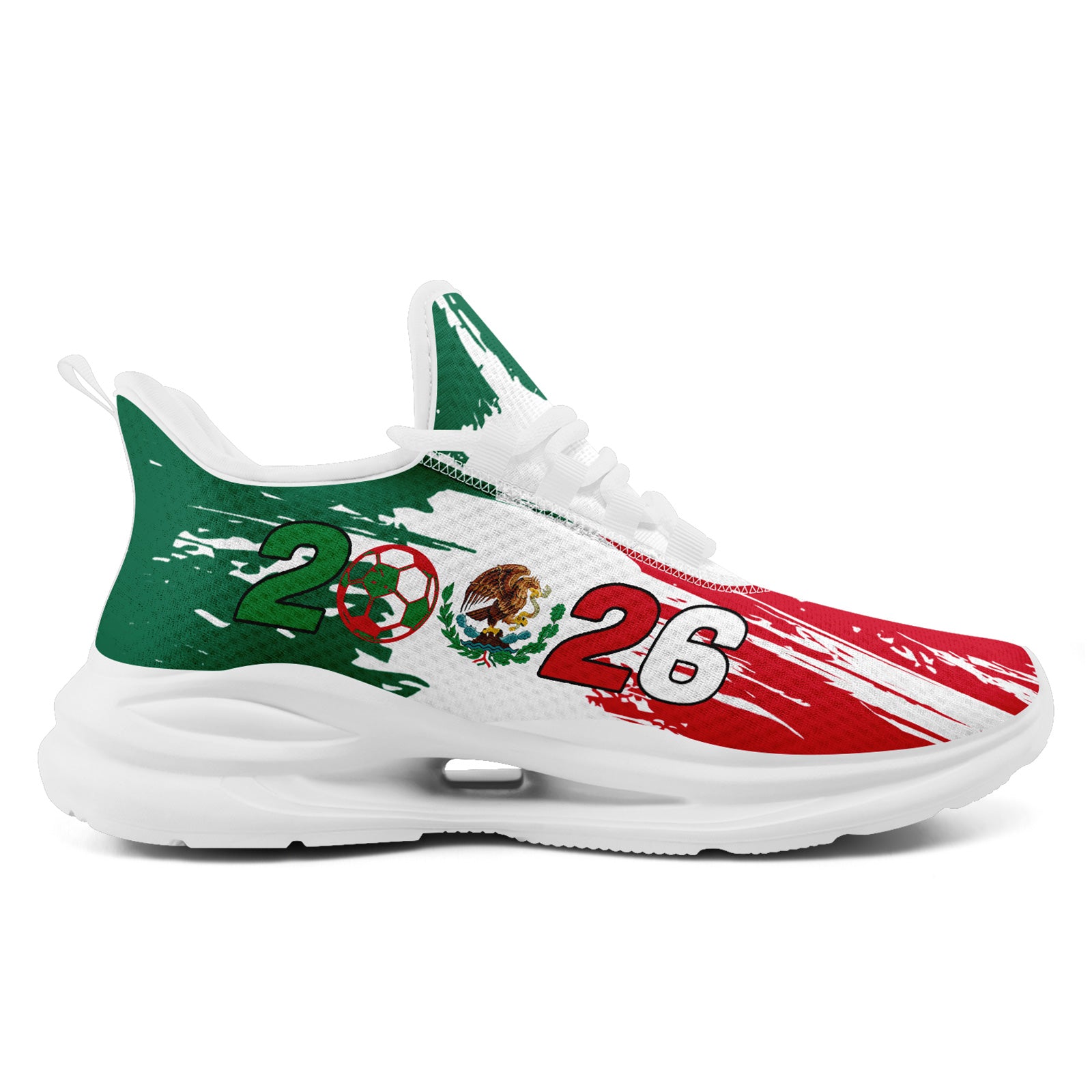 Custom 2026 World Cup Mexico Sneakers DIY Country Flag Running Shoes Lightweight Sport Shoes Gift for Football Fans Personalized Team Name and Logo FN079-F023046-1