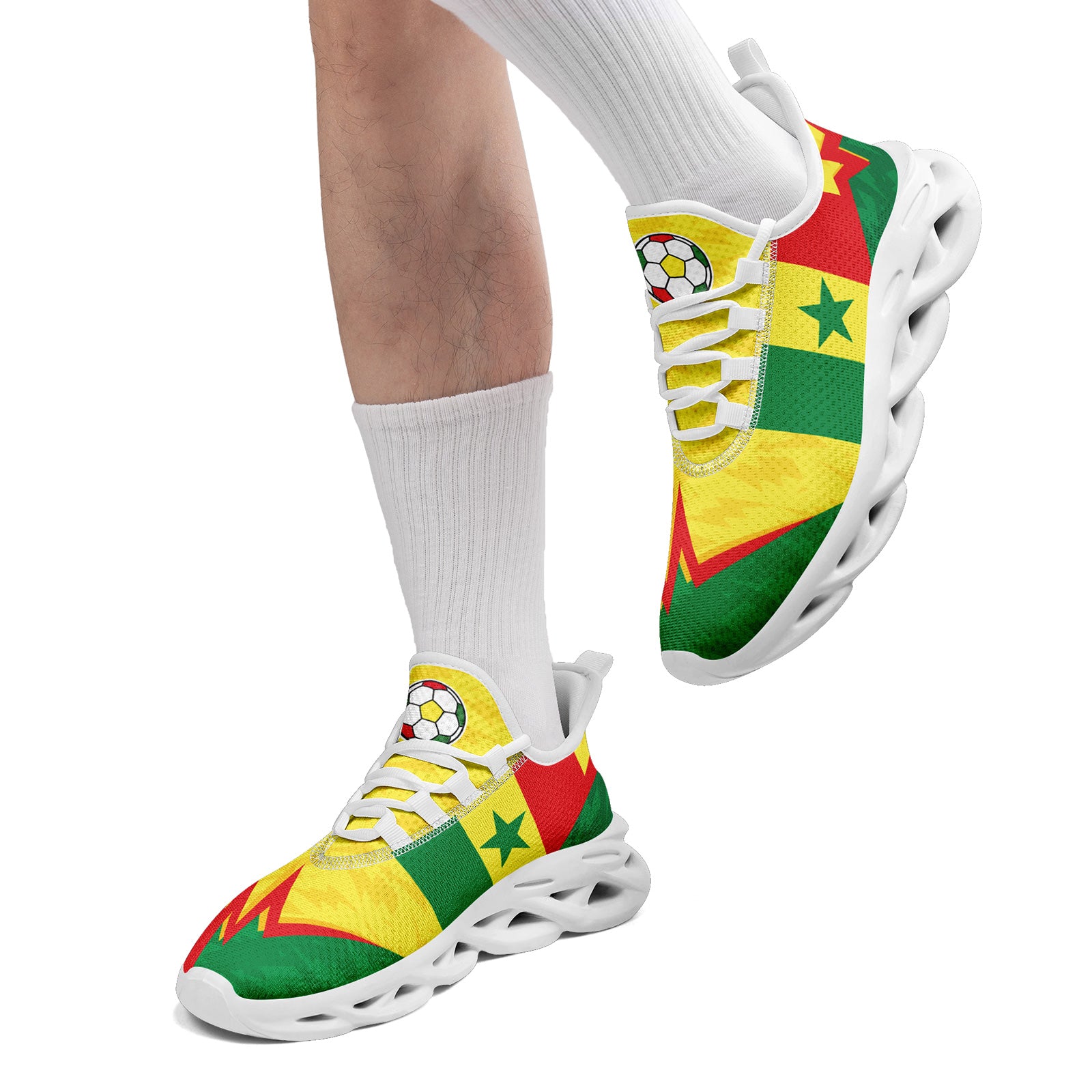 Custom Senegal 2026 World Cup Sneakers DIY Country Flag Running Shoes Lightweight Sport Shoes Gift for Football Fans Personalized Team Name and Logo FN003-F009094-4