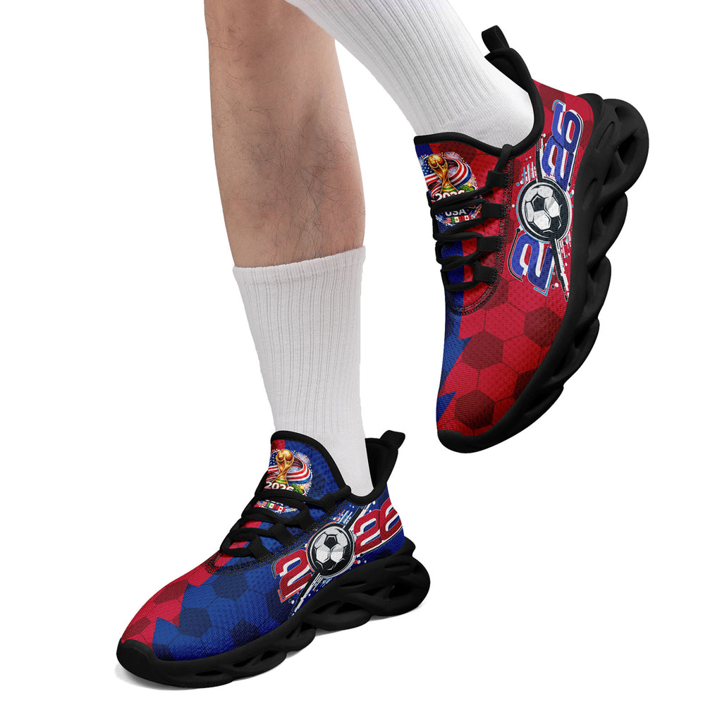 Custom United States 2026 World Cup Sneakers DIY Country Flag Running Shoes Lightweight Sport Shoes Gift for Football Fans Personalized Team Name and Logo FN003-F028035-4