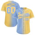 Custom Blue Yellow Gradient Fashion Personalized Authentic Baseball Jersey BSBJ01-D0a7079