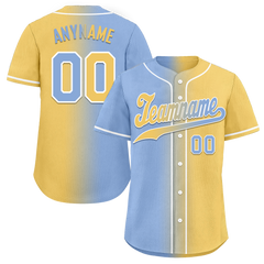 Custom Blue Yellow Gradient Fashion Personalized Authentic Baseball Jersey BSBJ01-D0a7079