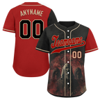 Custom Black Red Skull Fashion Personalized Authentic Baseball Jersey BSBJ01-D017143