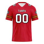 Custom Red Tampa Personalized Authentic Football Jersey FBJ02-D020256-15