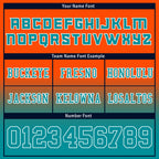 Custom Orange Blue Fade Fashion Miami High-Performance American Football Jersey FBJ06-D020252-24