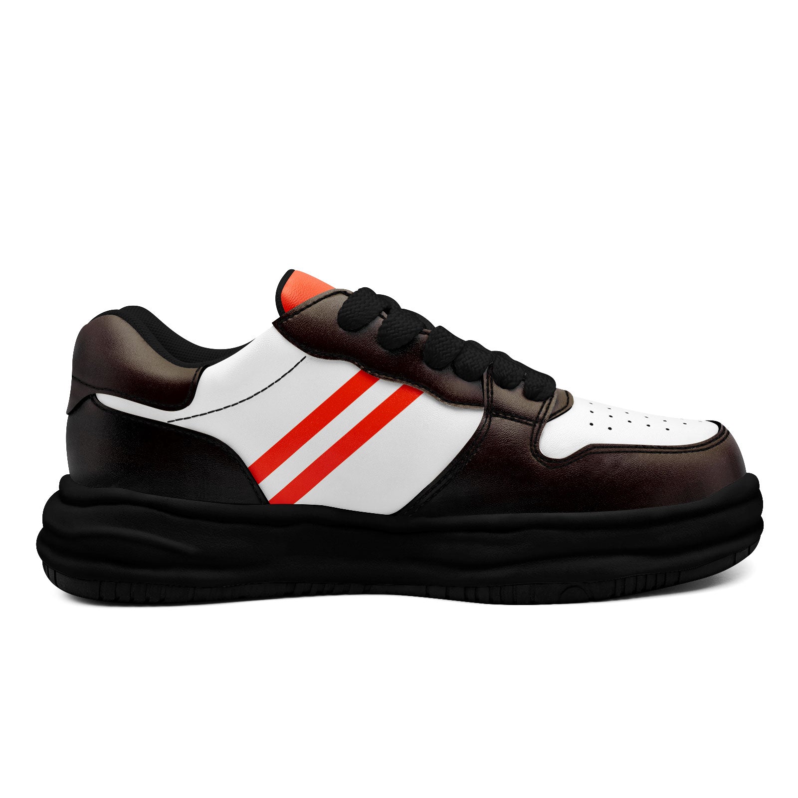 Custom Brown Orange Cleveland Shoes Personalized Sneaker FN032-D020389-8