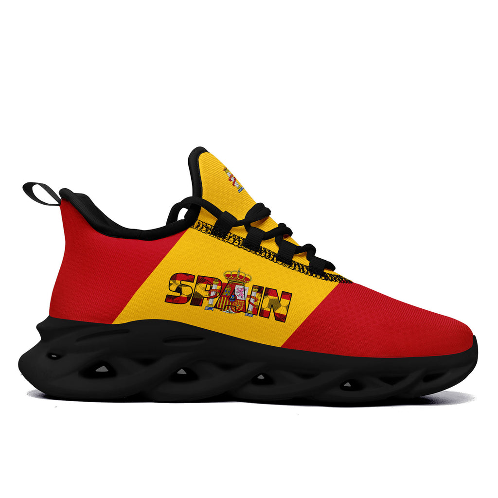 Custom 2026 World Cup Spain Sneakers DIY Country Flag Running Shoes Lightweight Sport Shoes Gift for Football Fans Personalized Team Name and Logo FN003-F027068-5