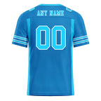 Custom Blue Striped Sleeves Personalized Authentic Football Jersey FBJ02-D06080