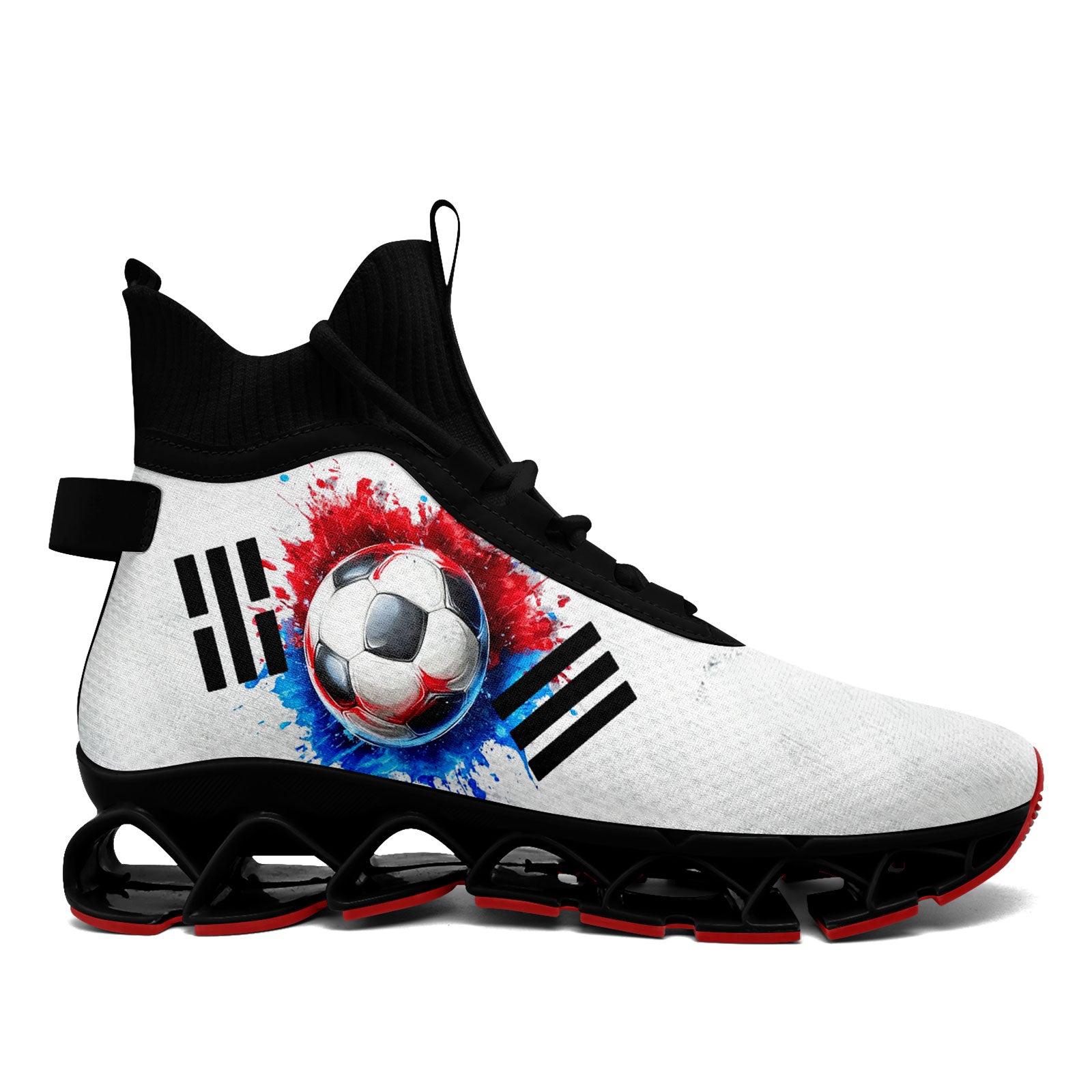 Custom South Korea 2026 World Cup Sneakers DIY Country Flag Running Shoes Lightweight Sport Shoes Gift for Football Fans Personalized Team Name and Logo FN029XD-F009084-2
