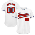 Custom White Classic Style Red Personalized Authentic Baseball Jersey BSBJ01-bd0fab8