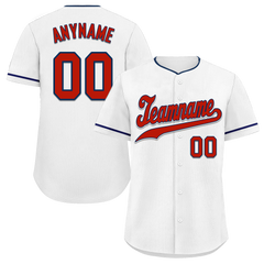 Custom White Classic Style Red Personalized Authentic Baseball Jersey BSBJ01-bd0fab8