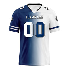 Custom Blue White Indiana Personalized Authentic Football Jersey FBJ02-D028017-23