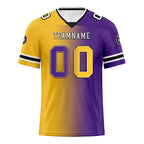 Custom Purple Yellow Minnesota Personalized Authentic Football Jersey FBJ02-D028017-9