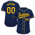 Custom Blue Classic Style Yellow Personalized Authentic Baseball Jersey BSBJ01-bd0fada