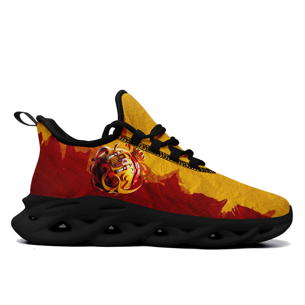 Custom Spain 2026 World Cup Sneakers DIY Country Flag Running Shoes Lightweight Sport Shoes Gift for Football Fans Personalized Team Name and Logo FN003-F025036-1