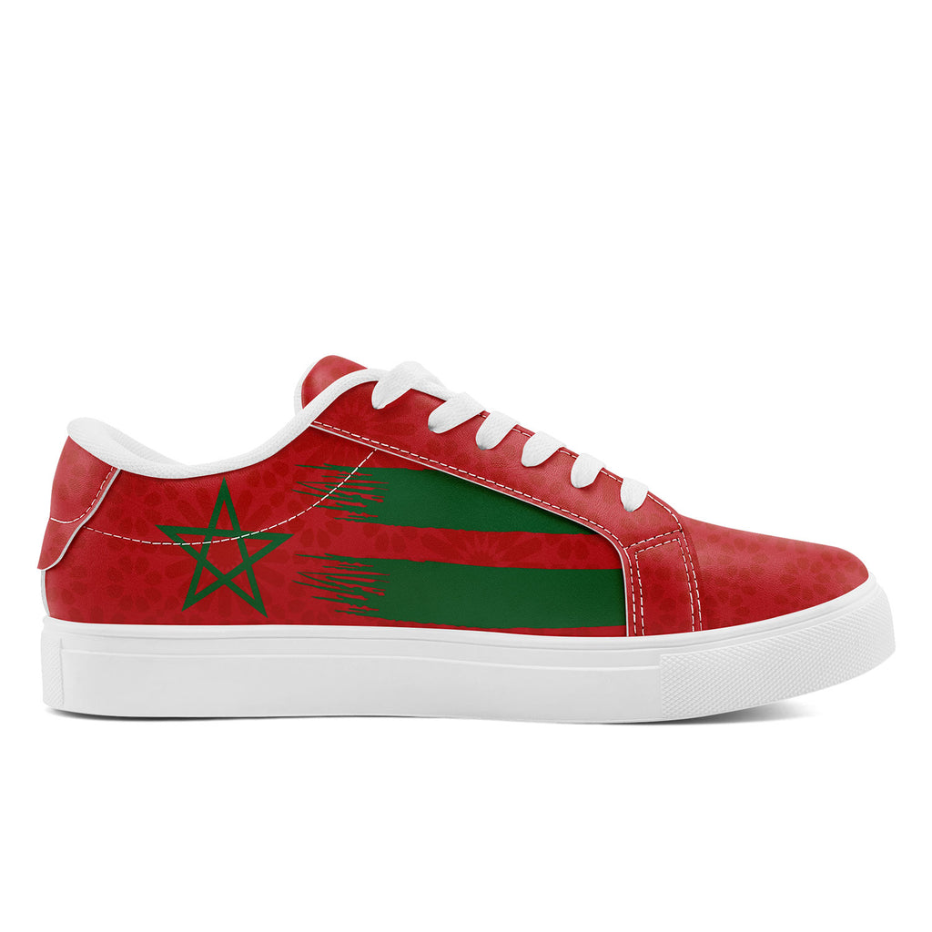 Custom Morocco 2026 World Cup Sneakers DIY Country Flag Running Shoes Lightweight Sport Shoes Gift for Football Fans Personalized Team Name and Logo FN023-F009097-2