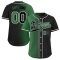 Custom Green Black Gradient Fashion Personalized Authentic Baseball Jersey BSBJ01-D0a707c