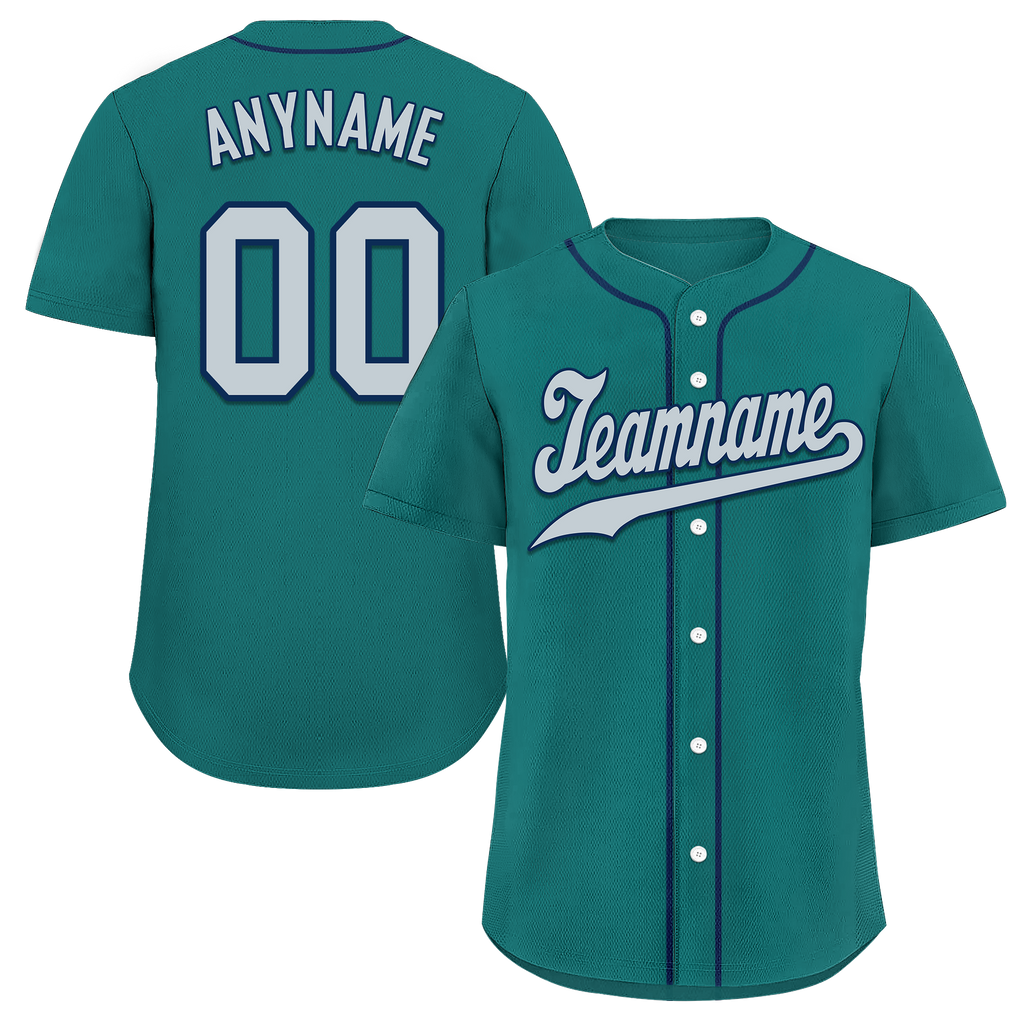 Custom Green Classic Style Grey Personalized Authentic Baseball Jersey BSBJ01-bd0fabe
