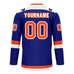 Custom Blue Orange Personalized Hockey Jersey HCKJ01-D0a700f