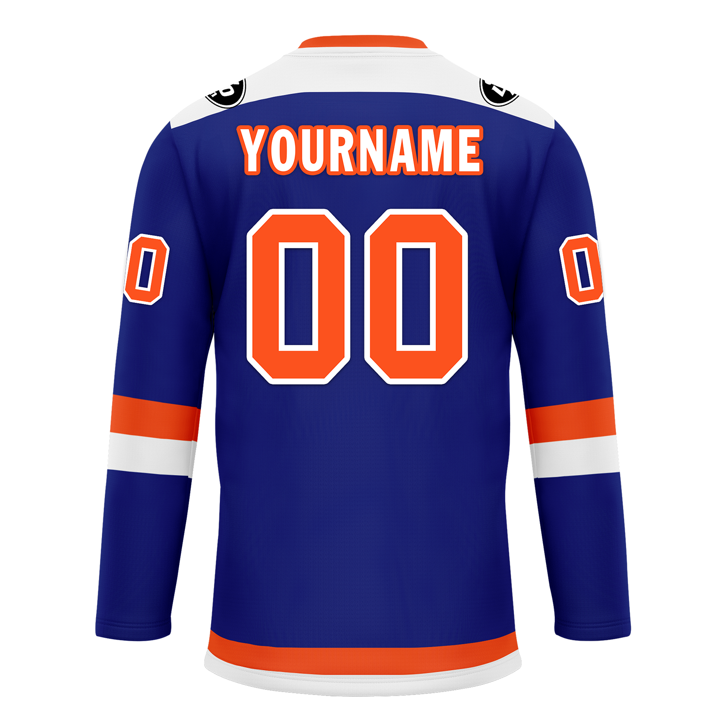 Custom Blue Orange Personalized Hockey Jersey HCKJ01-D0a700f