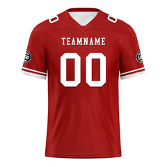 Custom Red San Francisco Personalized Authentic Football Jersey FBJ02-D020263-25