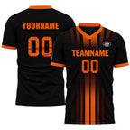 Custom Black Yellow Soccer Sets Jersey Personalized SCJ101-D020131-3