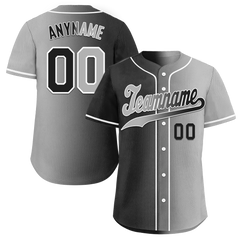 Custom Black Grey Gradient Fashion Personalized Authentic Baseball Jersey BSBJ01-D0a7a07