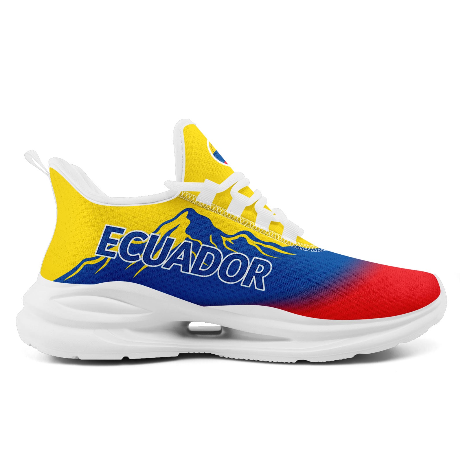 Custom Ecuador 2026 World Cup Sneakers DIY Country Flag Running Shoes Lightweight Sport Shoes Gift for Football Fans Personalized Team Name and Logo FN079-F009088-5