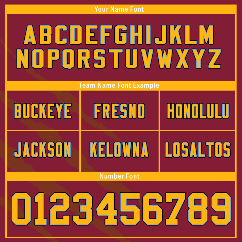 Custom Red Yellow Arizona High-Performance American Football Jersey FBJ06-D023001-1