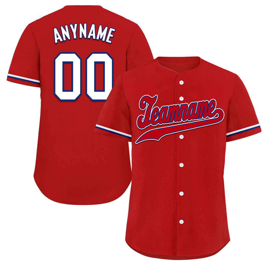 Custom Red Classic Style Red Personalized Authentic Baseball Jersey BSBJ01-bd0facd