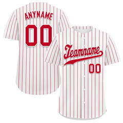 Custom White Classic Style Red Personalized Authentic Baseball Jersey BSBJ01-bd0facc