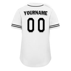 Custom White Classic Style Black Personalized Authentic Baseball Jersey UN002-bd0b00d8-bf