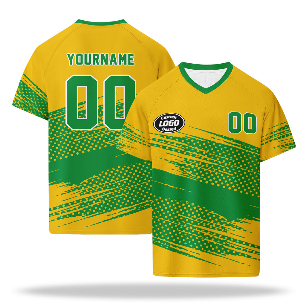 Custom 2026 World Cup Brazil High Quality Soccer Stadium Version Jersey Sneakers Sports Shoes and Hat Combo Offer Personalized Team Name and Logo ZH-F027089-5