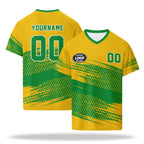 Custom 2026 World Cup Brazil High Quality Soccer Stadium Version Jersey Sneakers Sports Shoes and Hat Combo Offer Personalized Team Name and Logo ZH-F027089-5