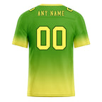 Custom Green Light Yellow Fade Fashion Personalized Authentic Football Jersey FBJ02-D06096