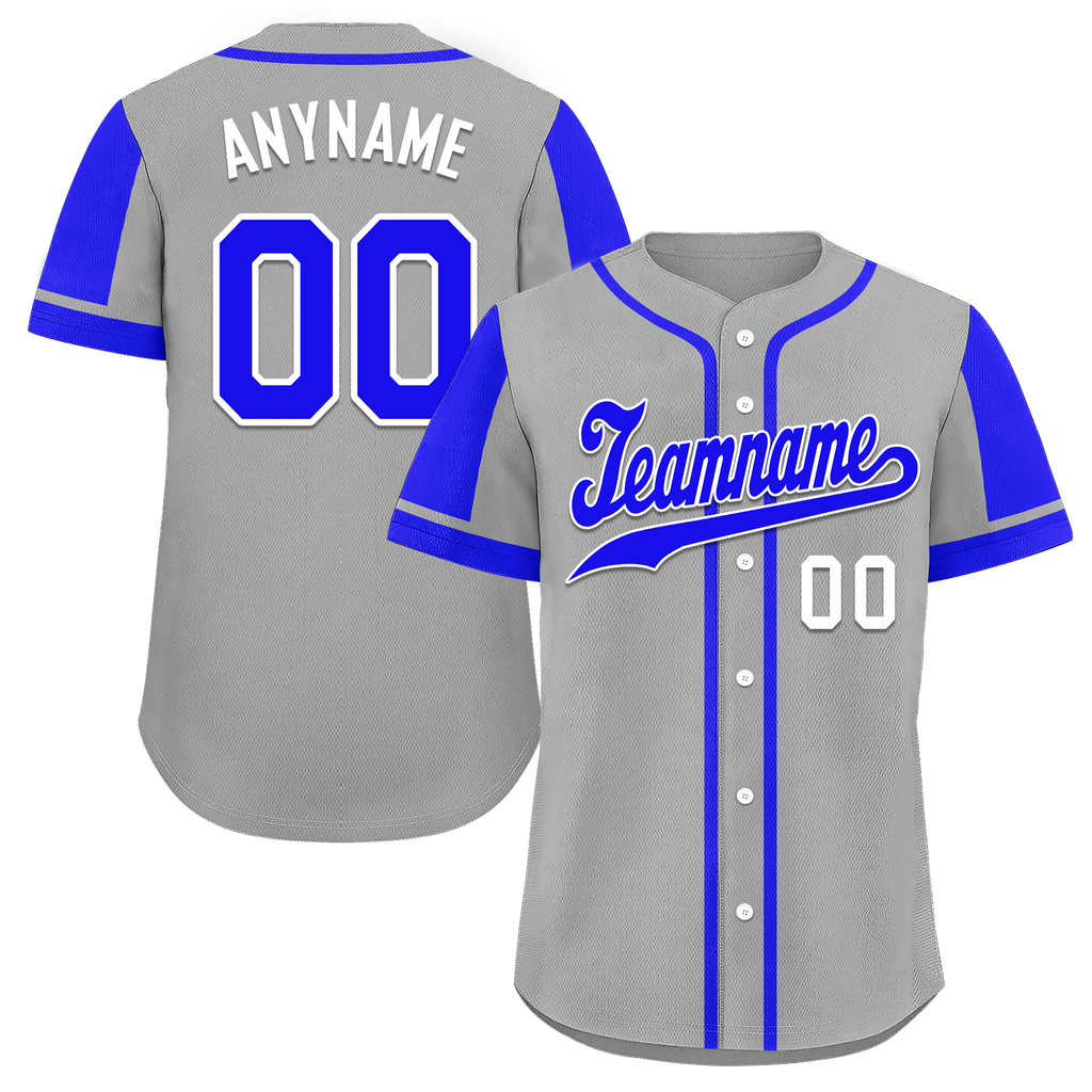 Custom Gray Purple Raglan Sleeves Personalized Authentic Baseball Jersey BSBJ01-D017189