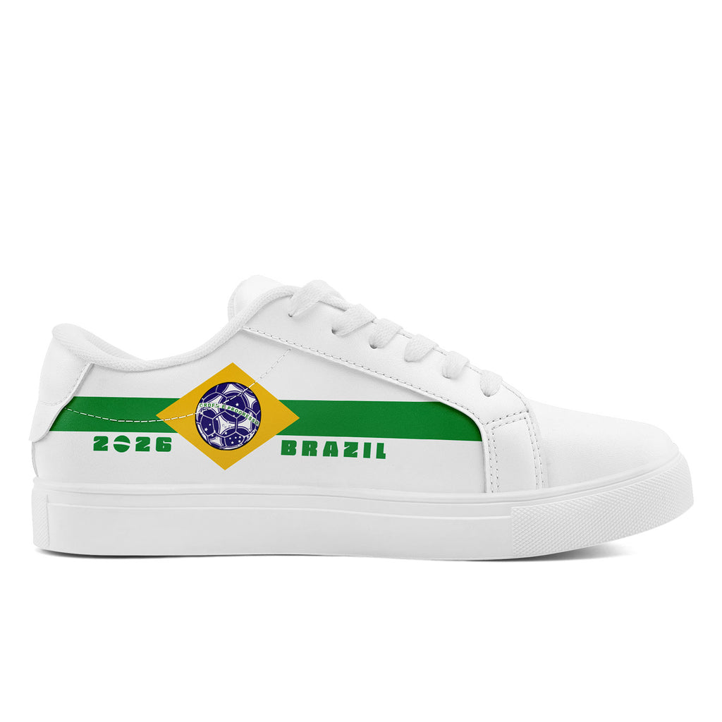 Custom 2026 World Cup Brazil Sneakers DIY Country Flag Running Shoes Lightweight Sport Shoes Gift for Football Fans Personalized Team Name and Logo FN023-F027052-3