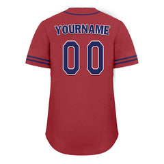 Custom Red Classic Style Blue Personalized Authentic Baseball Jersey UN002-bd0b00d8-ba