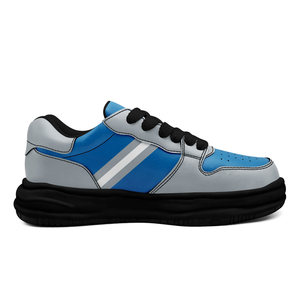 Custom Blue Gray Detroit Shoes Personalized Sneaker FN032-D020389-11